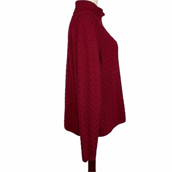 Coldwater Creek Cable Knit Turtleneck Sweater - Picture 2 of 6